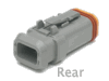 DT06-4S-E008 Plug, Housing Only, rear view