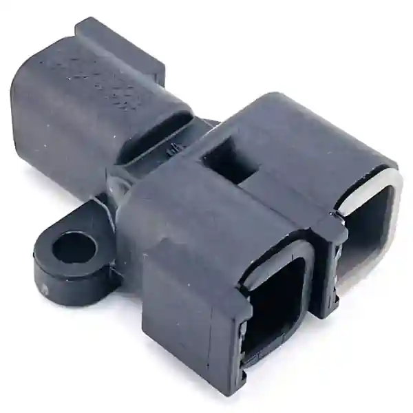 Deutsch DTM04-2P-P007 Receptacle, Housing Only, front Deutsch DTM04-2P-P007 Receptacle, Housing Only, front